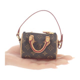 【中古】ルイヴィトン LOUIS VUITTON ビジューサック・マイクロ M00544 バッグチャーム モノグラムキャンバス ブラウン レディース【Aランク】