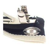 シャネル CHANEL ボウ AA9921 バレッタ シルク ブラック シルバー金具 レディース【中古】【Aランク】