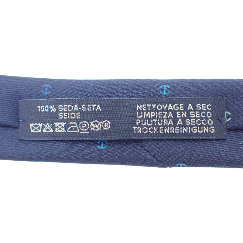 エルメス HERMES シルクツイルタイ Hトノー H006342T ネクタイ シルク ネイビー マルチカラー メンズ【中古】【SAランク】