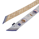 ルイヴィトン LOUIS VUITTON エクリプスバンドー M79533 スカーフ シルク ブルー ベージュ レディース【中古】【SAランク】