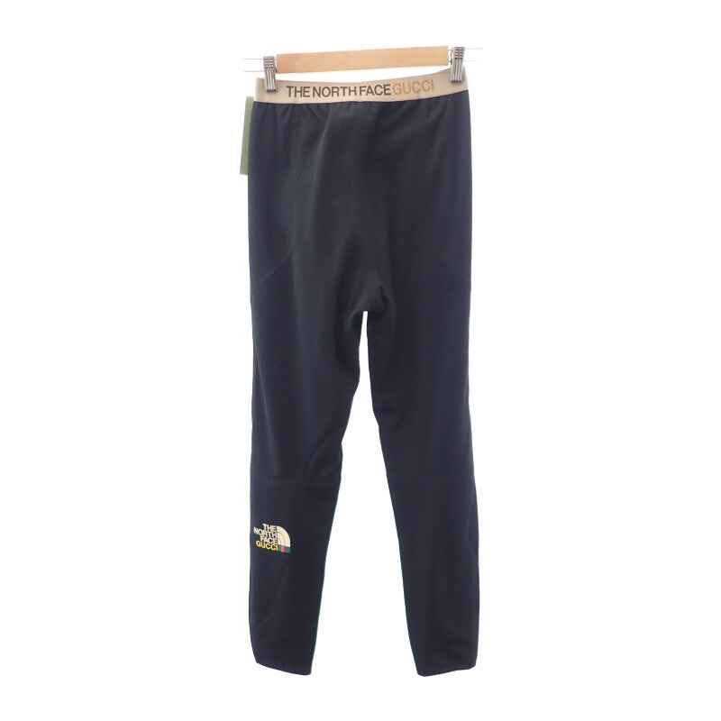 グッチ GUCCI THE NORTH FACE コラボ トレッキングロング S 663910 パンツ ポリエステル ブラック メンズ【中古】【SAランク】