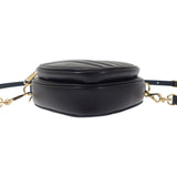 グッチ GUCCI インターロッキングG ハート 751628 ショルダーバッグ カーフ ブラック ゴールド金具 レディース【中古】【Aランク】