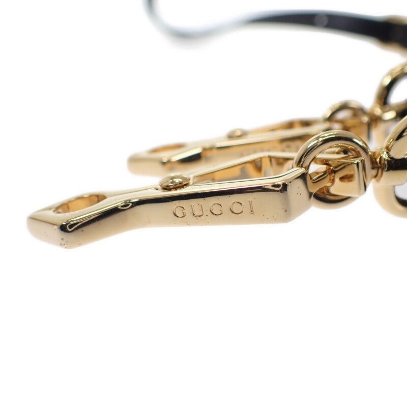 グッチ GUCCI インターロッキングG ハート 751628 ショルダーバッグ カーフ ブラック ゴールド金具 レディース【中古】【Aランク】
