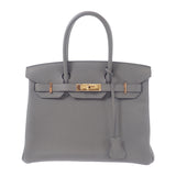 エルメス HERMES バーキン 30 ハンドバッグ トゴ エタン ゴールド金具 レディース【中古】【Aランク】