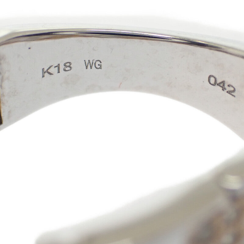 設計珠寶 17.5號 戒指 K18黃金 K18白金 鑽石 男女皆可【中古】【A級】