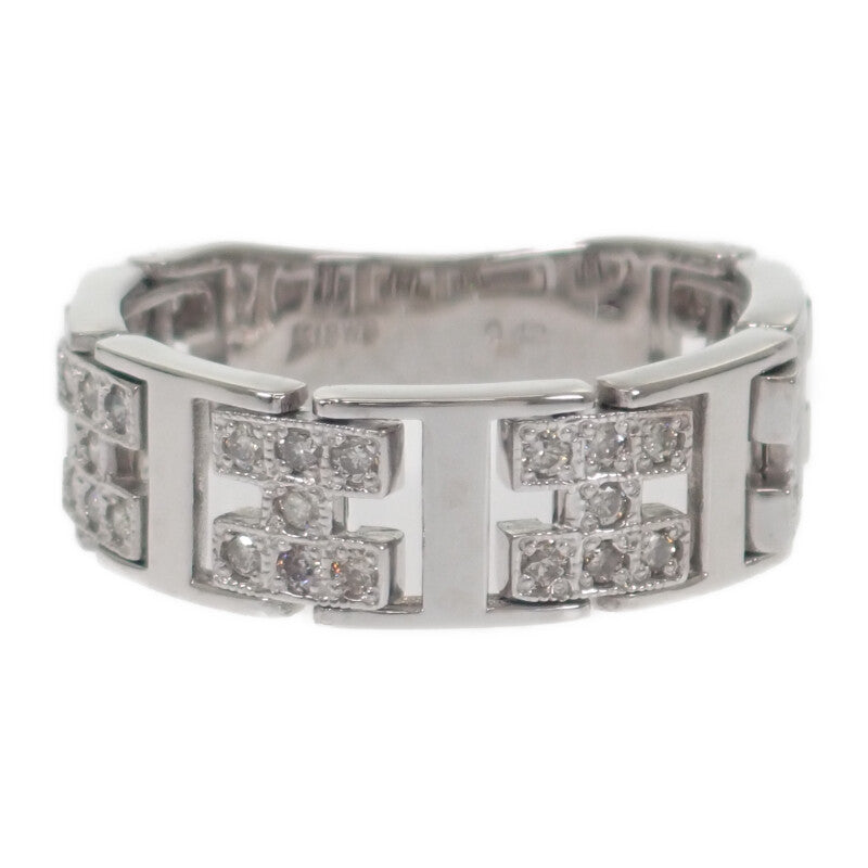 K18WG デザインジュエリー 14.5号 リング K18ホワイトゴールド ダイヤモンド レディース【中古】【Aランク】