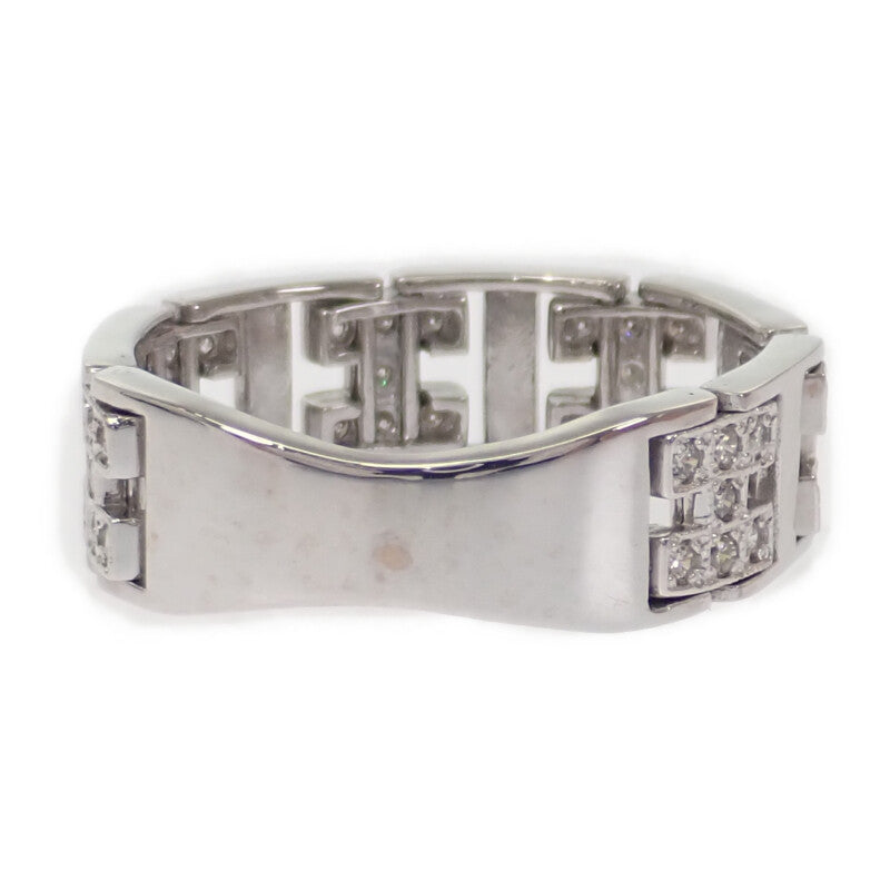 K18WG Design Jewelry Ring 14.5 K18 White Gold Diamond Ladies