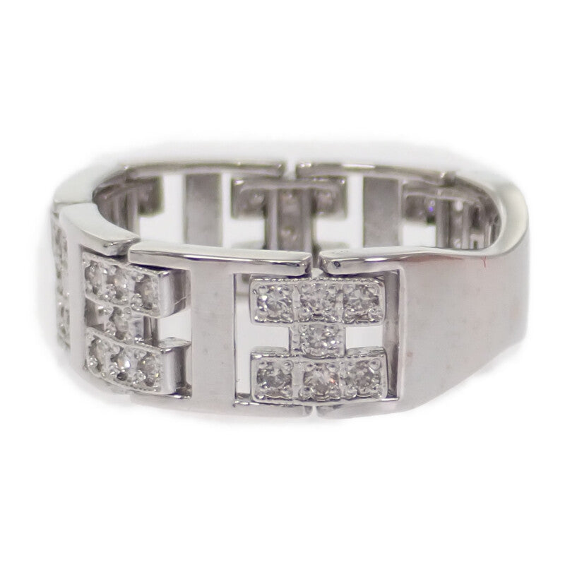 K18WG Design Jewelry Ring 14.5 K18 White Gold Diamond Ladies