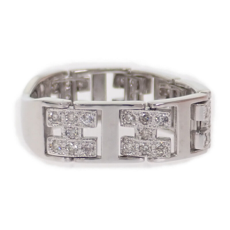 K18WG Design Jewelry Ring 14.5 K18 White Gold Diamond Ladies