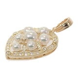 ミキモト MIKIMOTO パール ペンダントトップ K18イエローゴールド アコヤ真珠 ダイヤモンド レディース【中古】【Aランク】