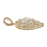 ミキモト MIKIMOTO パール ペンダントトップ K18イエローゴールド アコヤ真珠 ダイヤモンド レディース【中古】【Aランク】