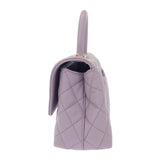 【中古】シャネル CHANEL トップハンドル フラップバッグ A92990_B05061_NU932 2WAYバッグ キャビアスキン パープル ゴールド金具 レディース【Aランク】