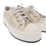 クリスチャンディオール Christian Dior ウォーキン ディオール KCK250DJE_S62K スニーカー コットン キャンバス ホワイト 24.0cm レディース【中古】【ABランク】