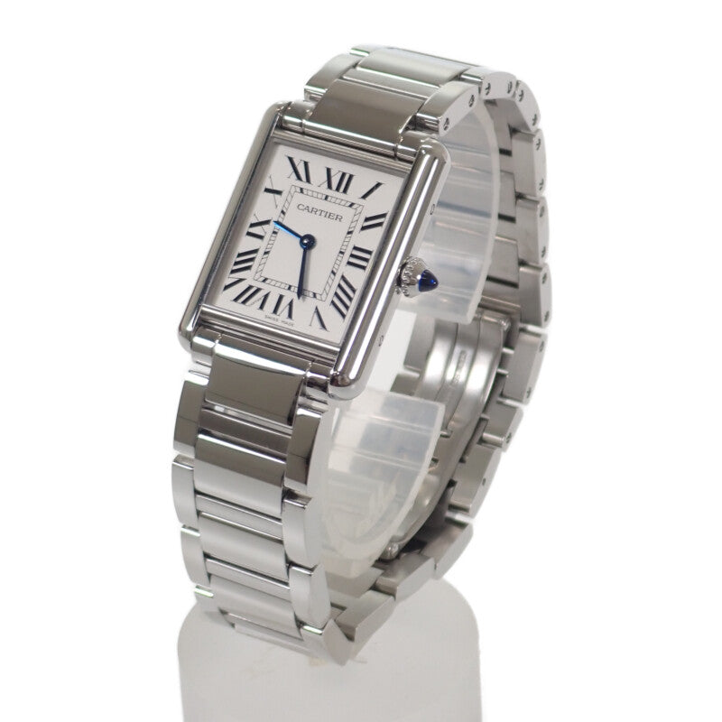 カルティエ CARTIER タンクマストLM WSTA0052 腕時計 ステンレススチール クオーツ シルバー文字盤 メンズ【中古】【Aランク】