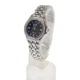 チューダー TUDOR モナーク ダイヤモンドベゼル 15810 腕時計 ステンレススチール クオーツ ブラック文字盤 レディース【中古】【Aランク】