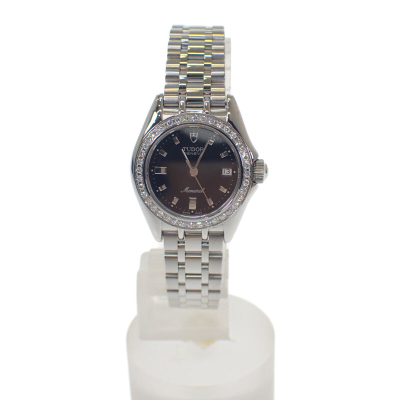帝舵 TUDOR Monarch 鑽石錶圈 15810 腕錶 不鏽鋼 石英 黑色錶盤 女款【中古】【A級品】