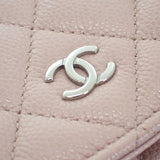 シャネル CHANEL クラシック ショルダー AP0250 ウォレットチェーン キャビアスキン ピンク シルバー金具 レディース【中古】【Aランク】