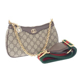 グッチ GUCCI スモール オフィディア 735132_FABLE_9442 ショルダーバッグ レザー ブラウン ベージュ レディース【中古】【SAランク】