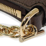 グッチ GUCCI スモール オフィディア 735132_FABLE_9442 ショルダーバッグ レザー ブラウン ベージュ レディース【中古】【SAランク】