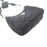 プラダ PRADA パデッドRe-Nylon 1BC151 ショルダーバッグ ナイロン ブラック シルバー金具 レディース【中古】【Aランク】