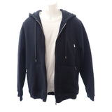 エルメス HERMES ジップ XL パーカー コットン ナイロン ポリウレタン ネイビー カーキ メンズ【中古】【Aランク】