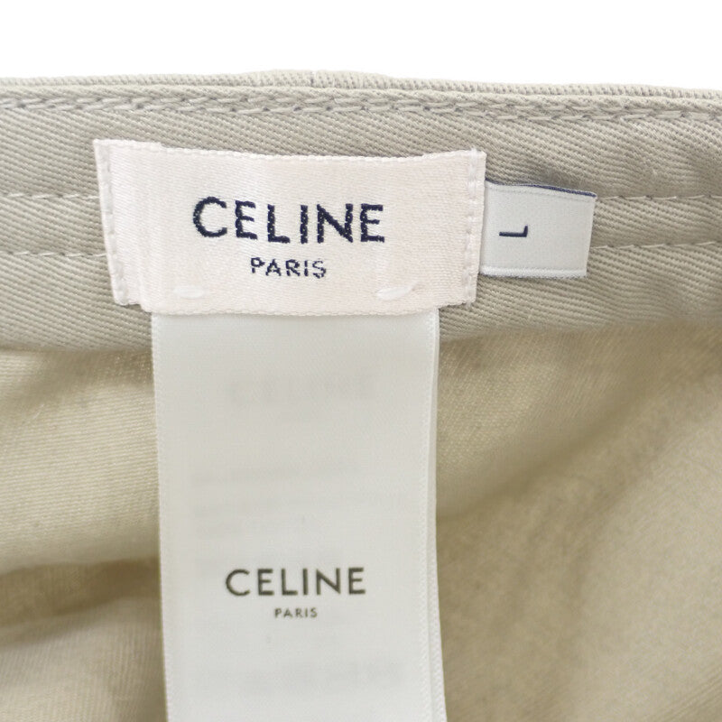 セリーヌ CELINE ベースボール 2AUS9228R.02BG キャップ コットン ベージュ メンズ レディース【中古】【Aランク】