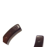 エルメス HERMES アミュレットエスケトル ピアス メタル バッファローホーン ブラウン ゴールド金具 レディース【中古】【ABランク】