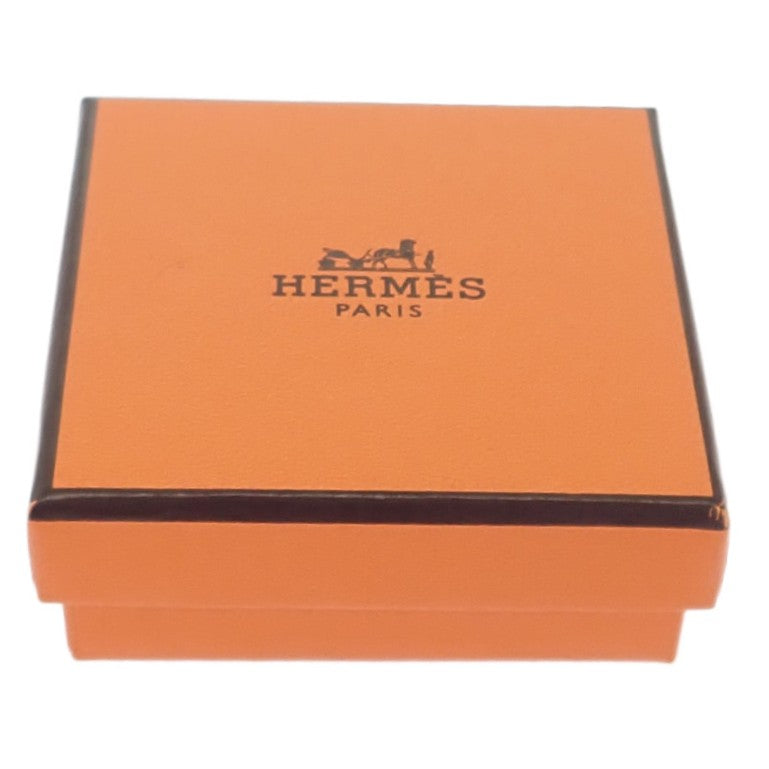 愛馬仕 HERMES Amulette Etrier 耳環 金屬 水牛角 棕色 金色五金 女款【中古】【AB級】