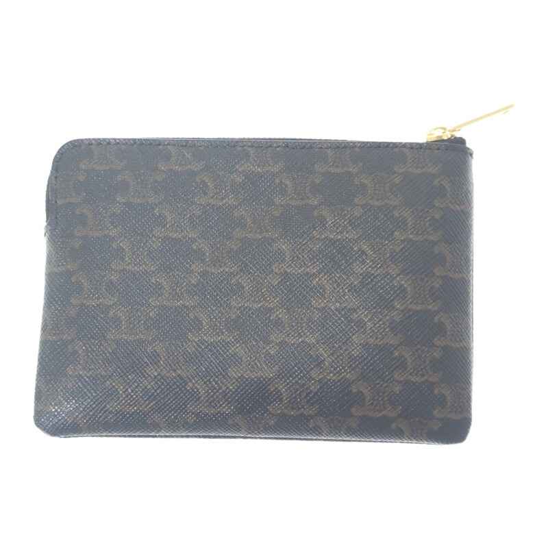 セリーヌ CELINE コインパース 10C662CA2-38NO コインケース トリオンフキャンバス ブラック ブラウン レディース【中古】【Aランク】
