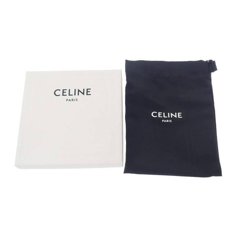 CELINE 零錢包 10C662CA2-38NO 零錢夾 TRIOMPHE帆布 黑色 棕色 女款【中古】【A級】