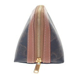 セリーヌ CELINE スモール コスメティック 4M1622CZJ-04LU ポーチ カーフ トリオンフキャンバス ブラウン ブラック レディース【中古】【SAランク】