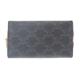 セリーヌ CELINE スモール コスメティック 4M1622CZJ-04LU ポーチ カーフ トリオンフキャンバス ブラウン ブラック レディース【中古】【SAランク】