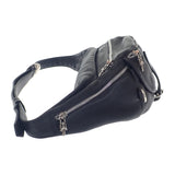 【中古】クロムハーツ CHROME HEARTS スナットパック 2232-304-7200-0900 ボディバッグ レザー ブラック メンズ【Bランク】