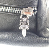 【中古】クロムハーツ CHROME HEARTS スナットパック 2232-304-7200-0900 ボディバッグ レザー ブラック メンズ【Bランク】