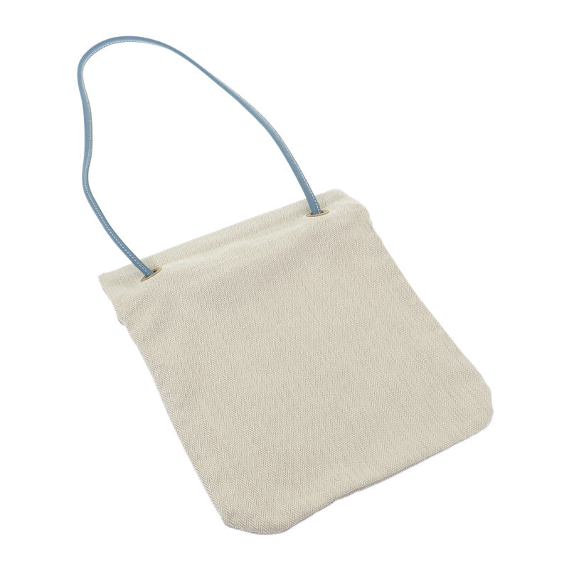 エルメス HERMES アリーヌPM ショルダーバッグ レザー トワルシェブロン アイボリー ブルー メンズ レディース【中古】【Aランク】