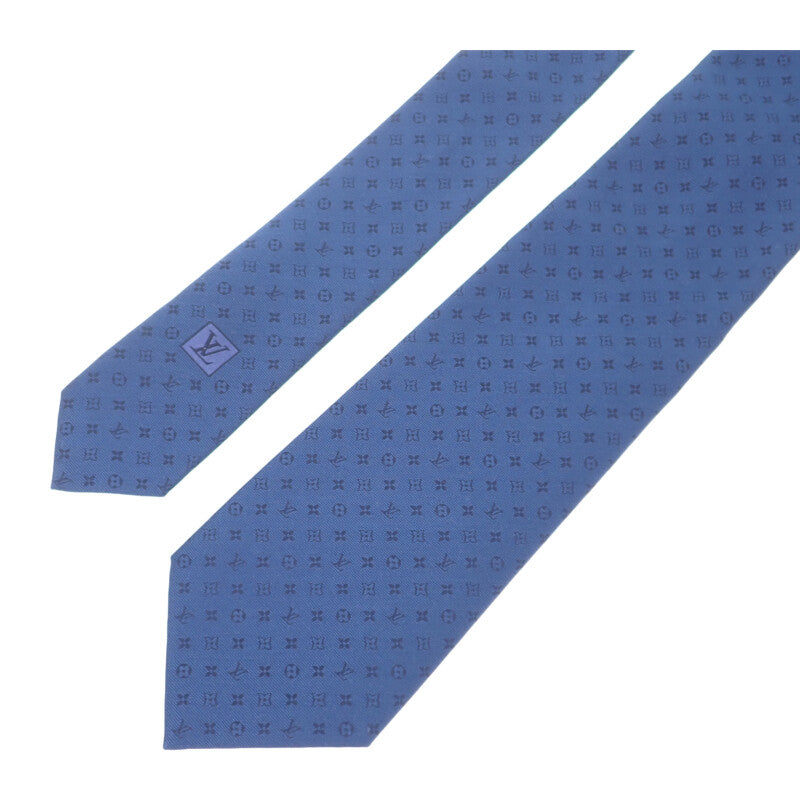 ルイヴィトン LOUIS VUITTON ネオモノグラミッシム M75988 ネクタイ シルク ネイビー メンズ【中古】【SAランク】