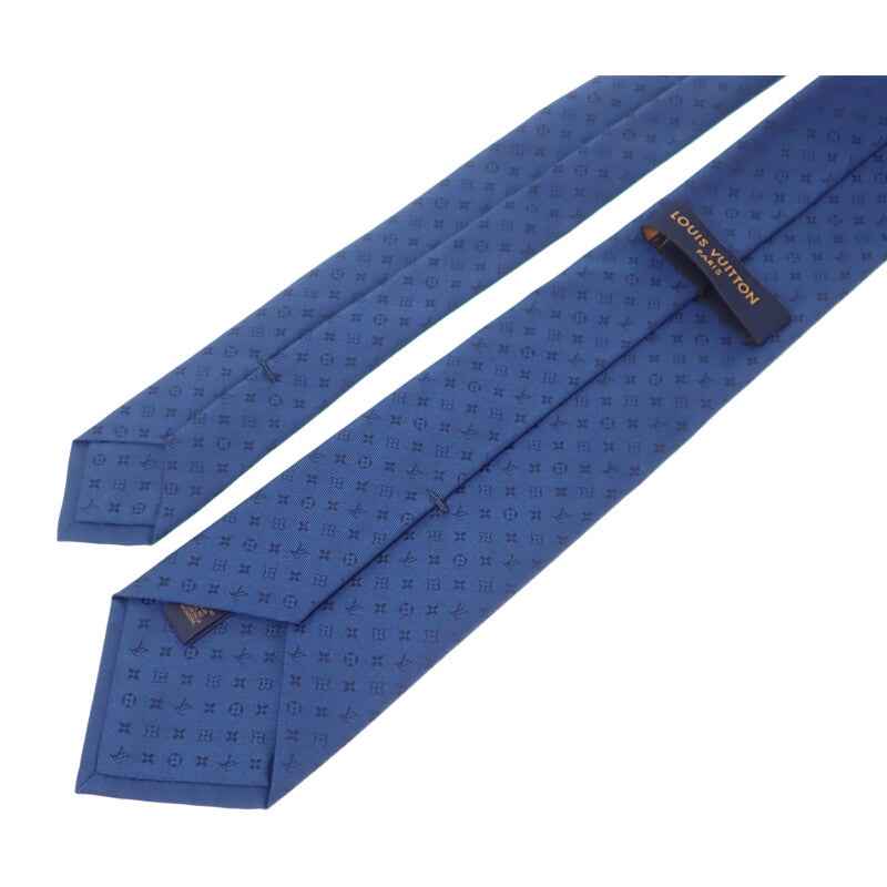 ルイヴィトン LOUIS VUITTON ネオモノグラミッシム M75988 ネクタイ シルク ネイビー メンズ【中古】【SAランク】