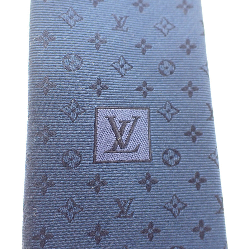 ルイヴィトン LOUIS VUITTON ネオモノグラミッシム M75988 ネクタイ シルク ネイビー メンズ【中古】【SAランク】