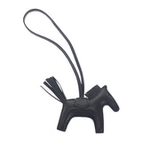 エルメス HERMES ロデオチャームPM W刻印 バッグチャーム ラムスキン アニューミロ ソーブラック レディース【中古】【SAランク】