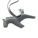 エルメス HERMES ロデオチャームPM W刻印 バッグチャーム ラムスキン アニューミロ ソーブラック レディース【中古】【SAランク】