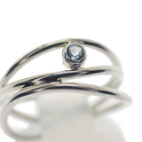 【中古】ティファニー TIFFANY&Co. ウェーブ3ロウ 60408335 リング スターリングシルバー 9号 アクアマリン レディース【Aランク】