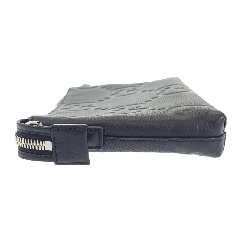 グッチ GUCCI ジャンボGG スモール メッセンジャーバッグ 761747_AABY7_1000 ショルダーバッグ レザー ブラック メンズ【中古】【Aランク】