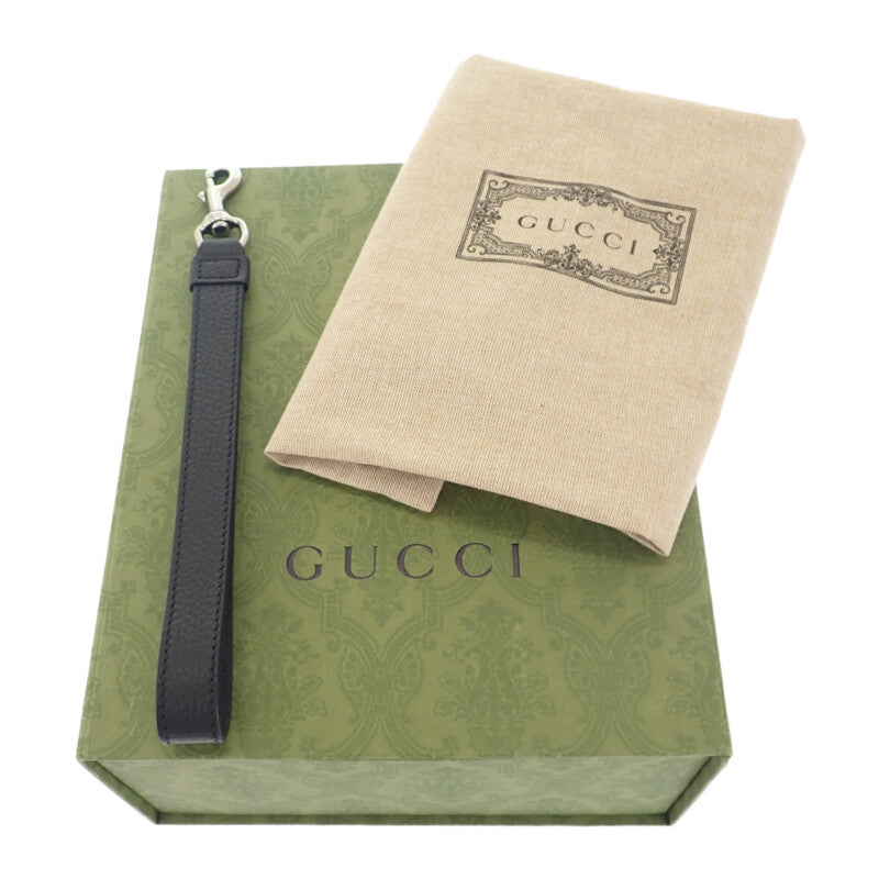 古馳 GUCCI Jumbo GG 小型信使包 761747_AABY7_1000 斜背包 皮革 黑色 男士【中古】【A級】