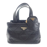 【中古】プラダ PRADA スモールキルトレザー 1BG548 2WAYバッグ ショルダーバッグ レザー ブラック ゴールド金具 レディース【Aランク】
