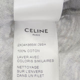 セリーヌ CELINE トリオンフロゴ 2X04K865W.09SH 長袖Tシャツ コットン グレー ネイビー レディース ユニセックス【中古】【Aランク】