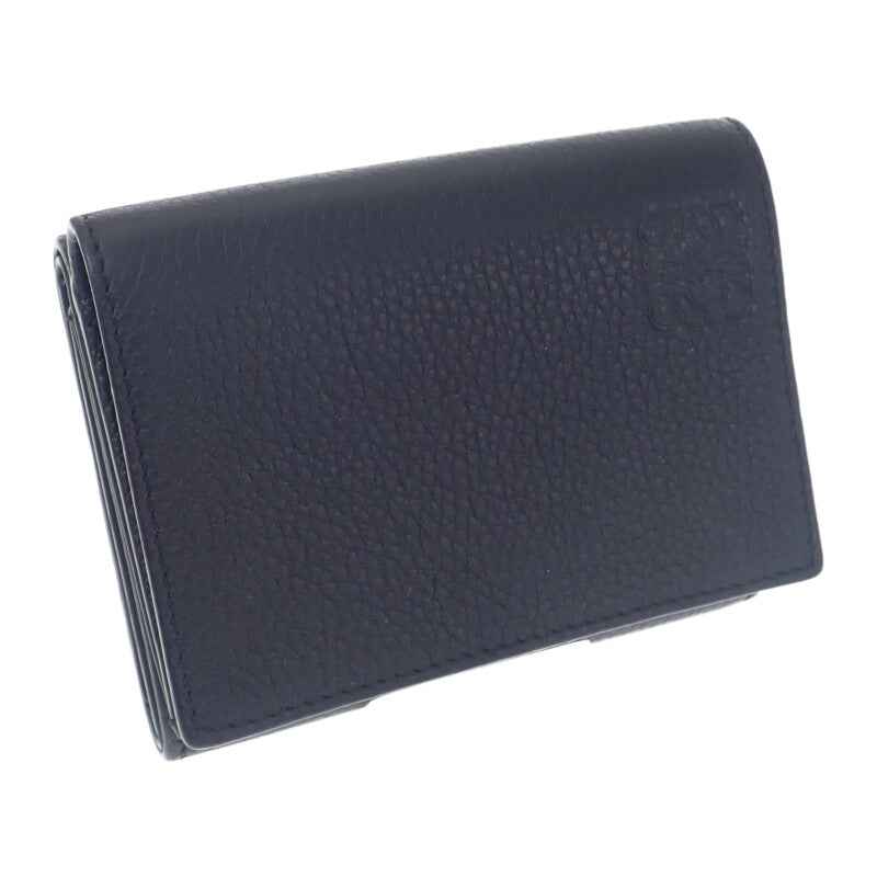 ロエベ LOEWE トライフォールドウォレット C660TR2X02 三つ折り財布 ソフトグレインカーフ ブラック メンズ レディース【中古】【Aランク】