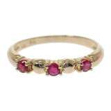 デザインジュエリー 16号 リング K18イエローゴールド ルビー レディース【中古】【Aランク】