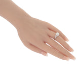 デザインジュエリー パール 12号 リング Pt900プラチナ ダイヤモンド レディース【中古】【Aランク】