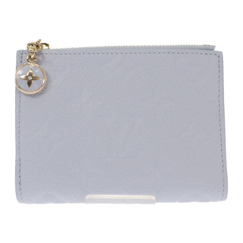 ルイヴィトン LOUIS VUITTON ポルトフォイユ リサ コンパクトウォレット M14654 二つ折り財布 モノグラムアンプラント アズールブルー レディース【中古】【Sランク】