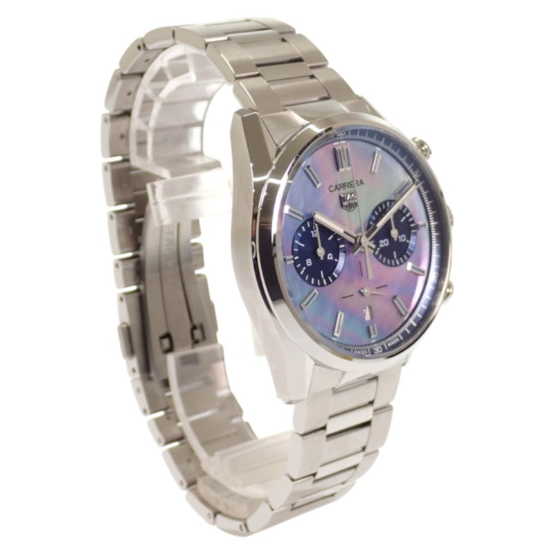 タグホイヤー TAG HEUER カレラ キャリバーホイヤー02 クロノグラフ 日本限定 CBN201E.BA0642 腕時計 ステンレススチール シルバー 自動巻き ブルーシェル文字盤 メンズ【中古】【Aランク】